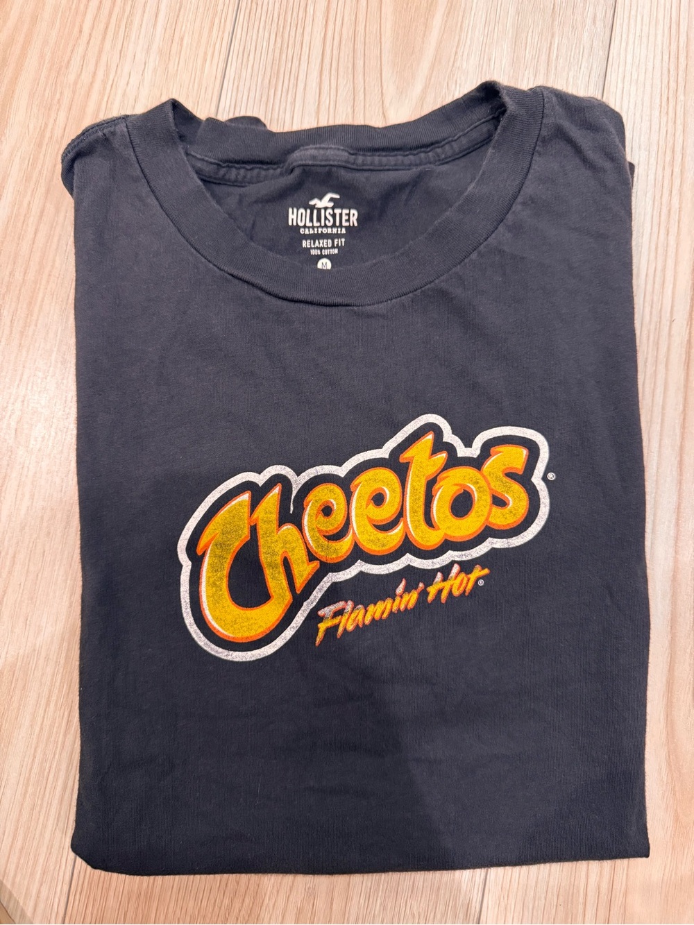 Hollister Black Short-Sleeve Cheetos Graphic Tee